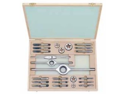 Závitníky a závitové očká UNC 1/4"-20 – UNC 1/2"-13, súprava 23 dielov - Bučovice Tools