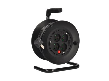 Prodlužovací kabel 3 x 1,0 mm 2, buben 15 m, 4 zásuvky