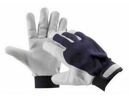 Pracovné rukavice PELICAN BLUE, kozinkovej dlaň, veľkosť 8