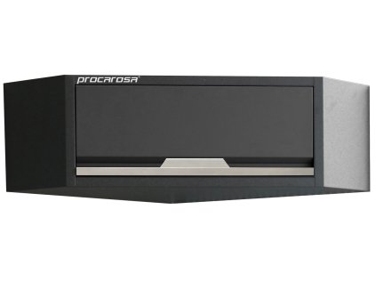 Rohová závěsná skříňka Procarosa PROFI WGB-1334, černá barva