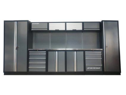 Zostava dielenského nábytku Procarosa PROFESSIONAL XL-2 Pracovná doska: nerezová, Hmotnosť: