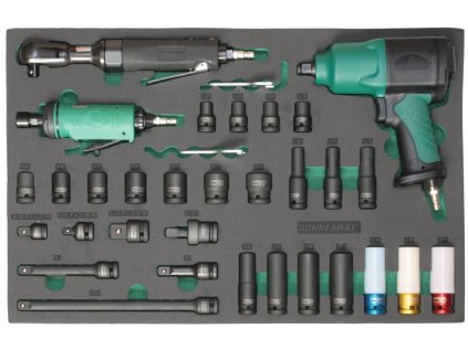 Modul - pneumatické náradie a úderovej hlavice 1/2 &quot;, 31 ks - JONNESWAY JA-C831SV