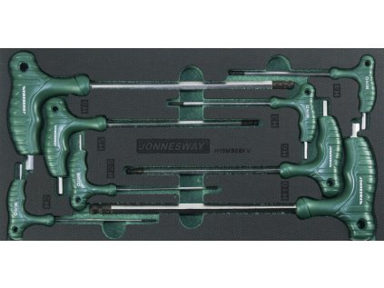 Modul penový - kľúče Imbus s guličkou a T rukoväťou, H2 - H10, 8 ks - JONNESWAY H10MB08KV