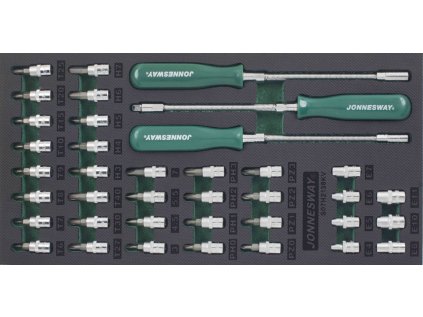 Modul penový - zástrčné hlavice 1/4 &quot;Skrutkovače, sada 38 ks - JONNESWAY S07H2138KV