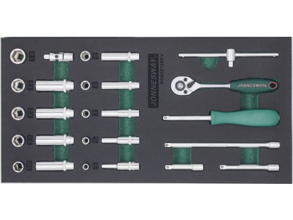 Modul penový - gola sada 1/4 ", 6hranné hlavice 5 - 14 mm, 26 dielov - JONNESWAY S04H2126KV