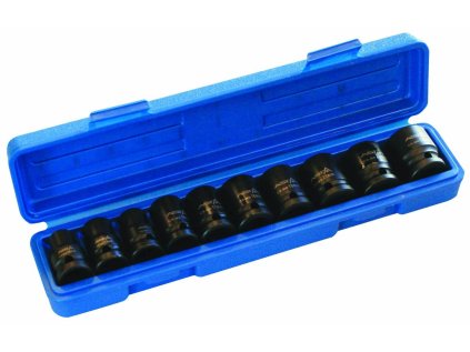 Nástrčné hlavice úderové 1/2", 10 - 24 mm, 6hranné, sada 10 ks - ASTA