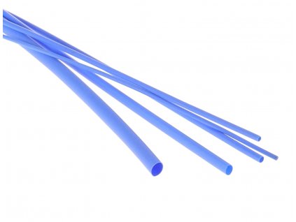 Bužírky - hadičky zmršťovacie, rôzne rozmery, dĺžka 1 m, polyetylén - modrá