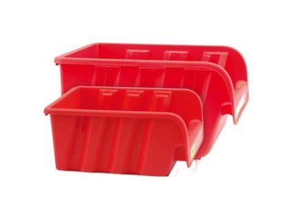 Plastový box P-4, 235 x 173 x 125 mm, stohovateľný, červený