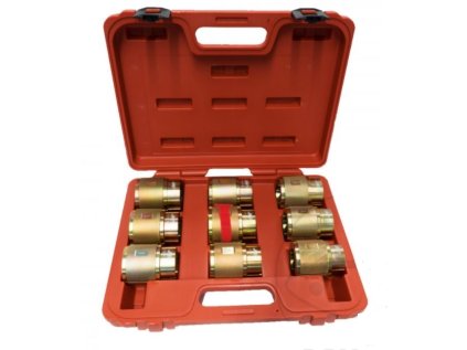 Přípravky na montáž těsnění - simeringů moto vidlic, 35 - 54 mm, sada 9 ks