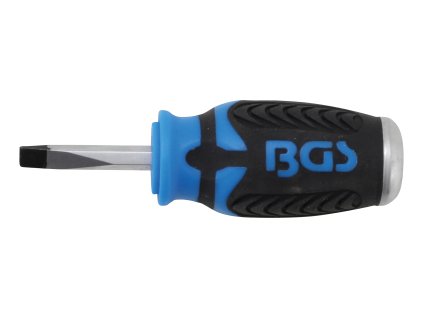 Šroubovák plochý 6 x 38 mm, 6hranný dřík, s vodicím 4hranem 1/4" - BGS 4903 01