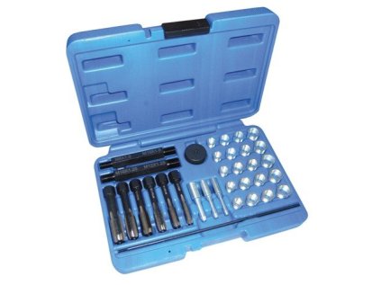 Sada na opravu závitov žeraviacich sviečok, M8x1.0 - M14x1.25, 33 kusov