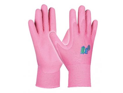 Detské pracovné rukavice KIDS PINK, ružové, veľkosť 5