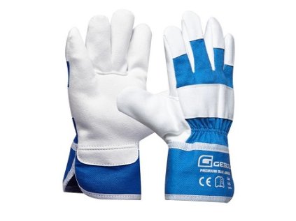 Detské pracovné rukavice PREMIUM BLUE JUNIOR, modrobiele, vek 4 - 6 rokov