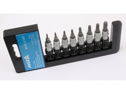 Zástrčné hlavice TORX 1/4", T8 - T40, sada 8 kusů