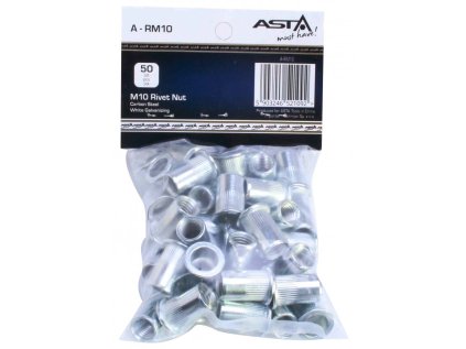 Maticové nýty M10 x 21 mm, s plochou hlavou, ocel, balení 50 kusů