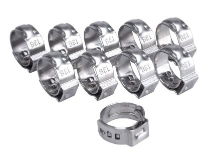 Hadicové spony, průměr 11,3 - 13,8 mm, nerez, sada 10 kusů - EXTOL PREMIUM EX8865171