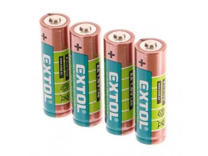 Batérie alkalické ULTRA +, 1,5V AA (LR6), sada 4 kusy - EXTOL LIGHT EX42011