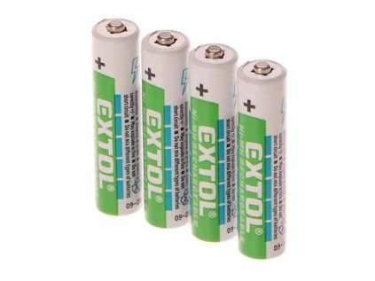 Batérie nabíjacie 1,2V AAA (HR03), 1000mAh, NiMh, 4 kusy - EXTOL ENERGY EX42060