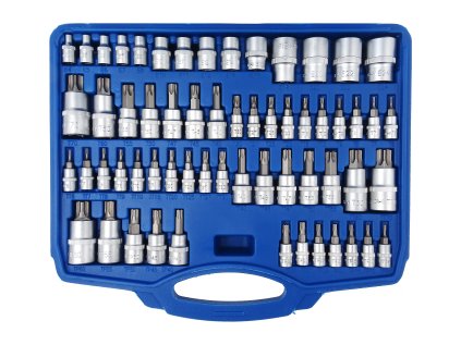 Nástrčné a zástrčné hlavice TORX, 1/4”, 3/8” a 1/2”, sada 60 kusů 7