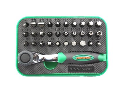 Gola sada 1/4", bity Imbus, křížové, ploché, TORX a ráčna, 32 kusů - JONNESWAY RD01032S