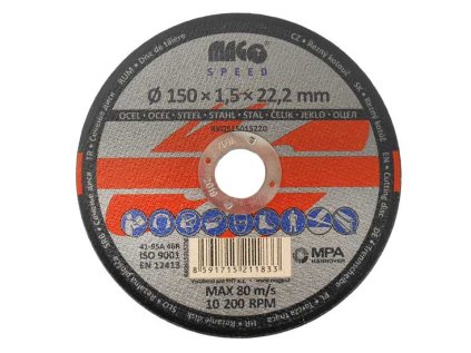 Řezný kotouč na kov 150 x 1,5 x 22 mm MAGG Speed