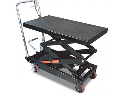 Pojazdný pracovný stôl zdvižný, nosnosť 360 kg, zdvih 1290 mm, s hydraulickým systémom