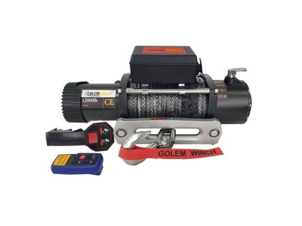Elektrický naviják Golemwinch 12000 SYNTETIK 12V, 5,4 t, syntetické lano - Golemtech 1
