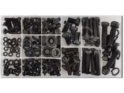 Spojovací materiál - šrouby, matice a pérovky, sada 240 kusů