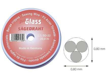 Řezací drát na autoskla, průměr 0.80 mm; 22 m - ProGlass SD-22