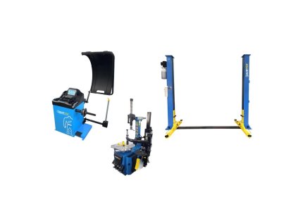 Set 2 MAXI: Zouvačka TC-03, vyvažovačka TW-02 3D, dvousloupový zvedák 4 t MAXI - Golemte1