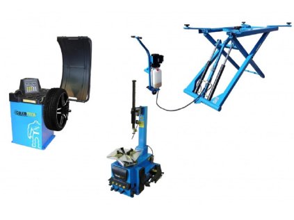 SET 3 ECONOMIC: zouvačka TC-01, vyvažovačka TW-01, nůžkový zvedák 2,8 t - Golemtech 1