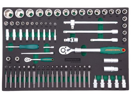 Modul - veľká gola sada 1/4" a 1/2", s príslušenstvom, 95 ks - JONNESWAY S04H4295SV