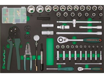 Modul - veľká gola sada 1/4" a 1/2", s príslušenstvom, 104 ks - JONNESWAY S04H42119SV