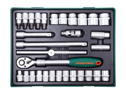 Gola sada 1/2", 10 - 32 mm, 31 kusů v kazetě - JONNESWAY S04H4131SP