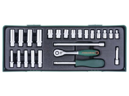 Gola sada 1/4", 4 - 13 mm, 24 kusů v kazetě - JONNESWAY S04H2125SP 00