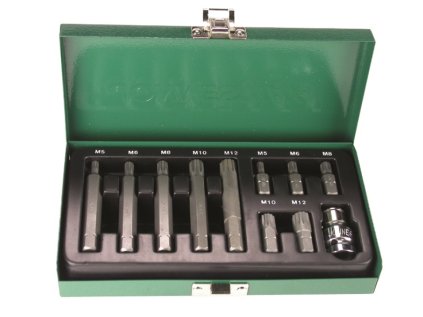Sada bitů XZN (Spline), M5 - M12, délky 30 a 75 mm, 11 kusů - JONNESWAY S29H4111S