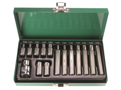 Sada bitů Torx, T20 - T55, délky 30 a 75 mm, 15 kusů - S29H4215S