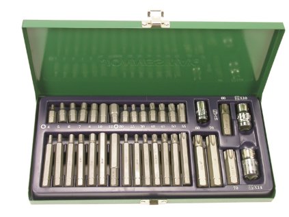 Sada bitů Imbus a Torx, s adaptéry, 35 kusů - JONNESWAY S29H4135S