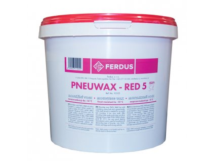 Montážna vosk, pasta Ferdus PNEU WAX - RED 5, červený, mrazuvzdorný, 5 litrov