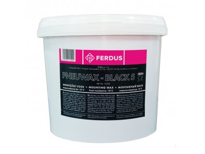 Montážna vosk, pasta Ferdus PNEU WAX - BLACK 5, čierny, mrazuvzdorný, 5 litrov