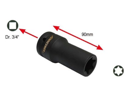 Nástrčná hlavice TORX E28, úchyt 3/4", délka 90 mm, pro vozy SCANIA - JONNESWAY AI040245