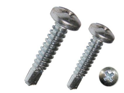 Skrutky samorezné do plechu, 4,2 x 16 mm, krížové, balenie 16 ks, Zn
