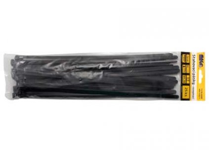 Sťahovacie pásky 7,6x300mm čierne / 25ks - rozopínací
