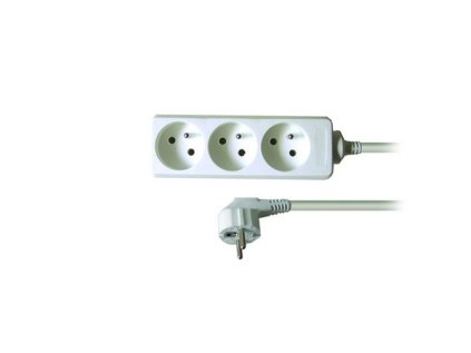 Prodlužovací kabel - 3 zásuvky, 5m - bílý