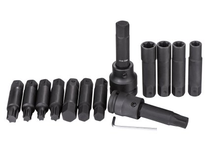 Sada rázových hlavic Torx, E-profil, imbus 3/4", 1" QS50472