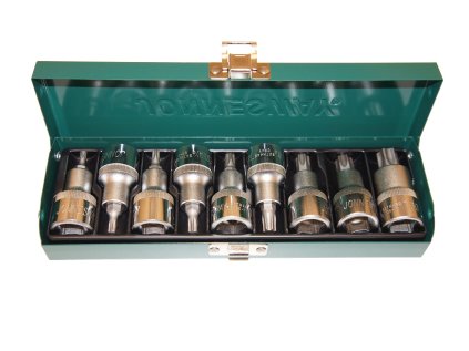 Sada zástrčných hlavic Torx, 1/2", velikosti T20 - T60 - JONNESWAY S07H4109S