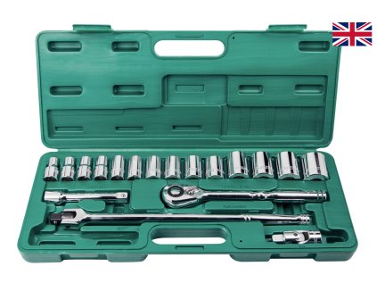 Gola sada 1/2", 12hranné palcové hlavice, 18 kusů - JONNESWAY S05H4219S