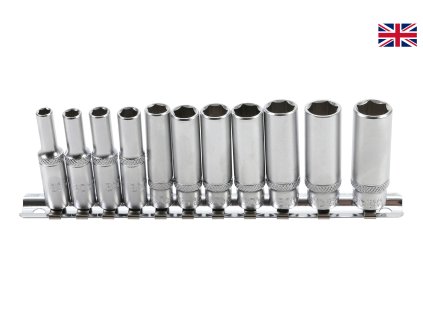 Hlavice nástrčné 1/4" prodloužené, palcové - BGS 2429 01