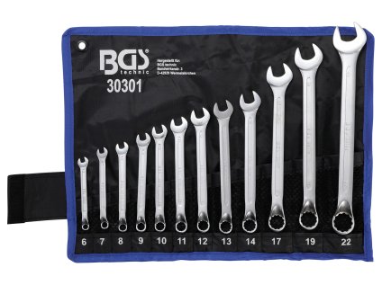 Očkoploché klíče, velikosti 6-22 mm, sada 12 ks v obalu - BGS 30301 01