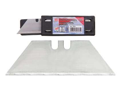 Trapézové čepele - břity pro vysouvací nůž, 0,6 x 12 mm, 5 kusů - BGS 7975 01
